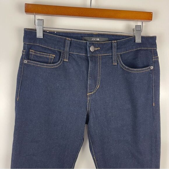 Joe's Jeans Dark Wash Skinny Jeans Cuffed Hems Women's Size 27 - Picture 2 of 8